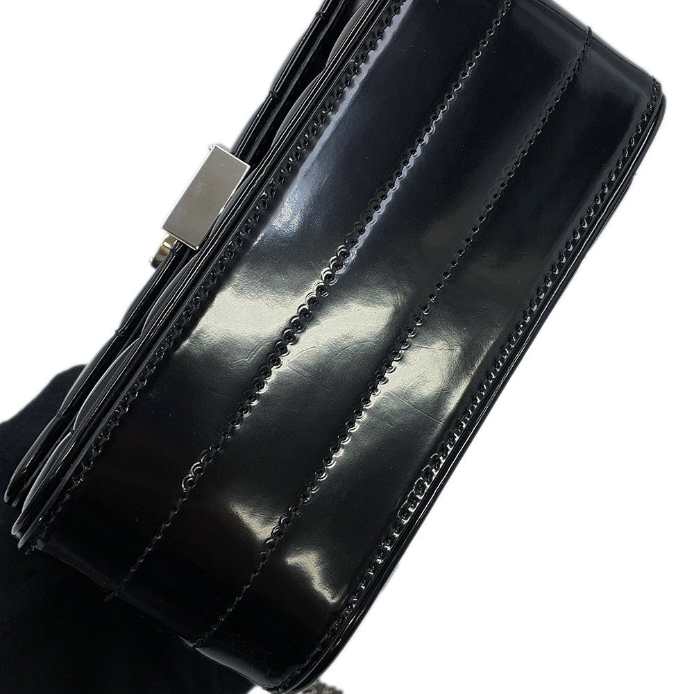 SAINT LAURENT PARIS Vicky Chain Shoulder Bag Black538439AACIE1000 Patent Leather Size Small