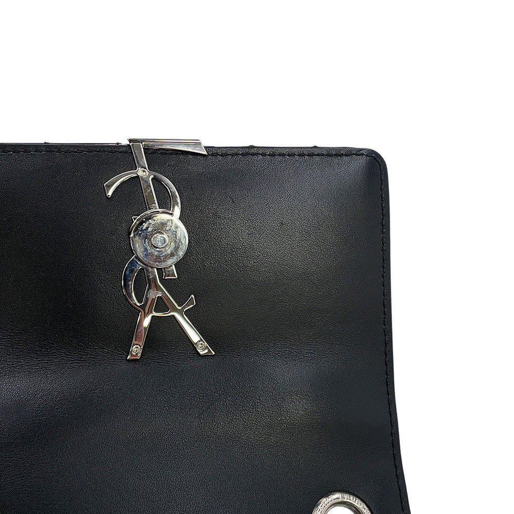 SAINT LAURENT PARIS Vicky Chain Shoulder Bag Black538439AACIE1000 Patent Leather Size Small