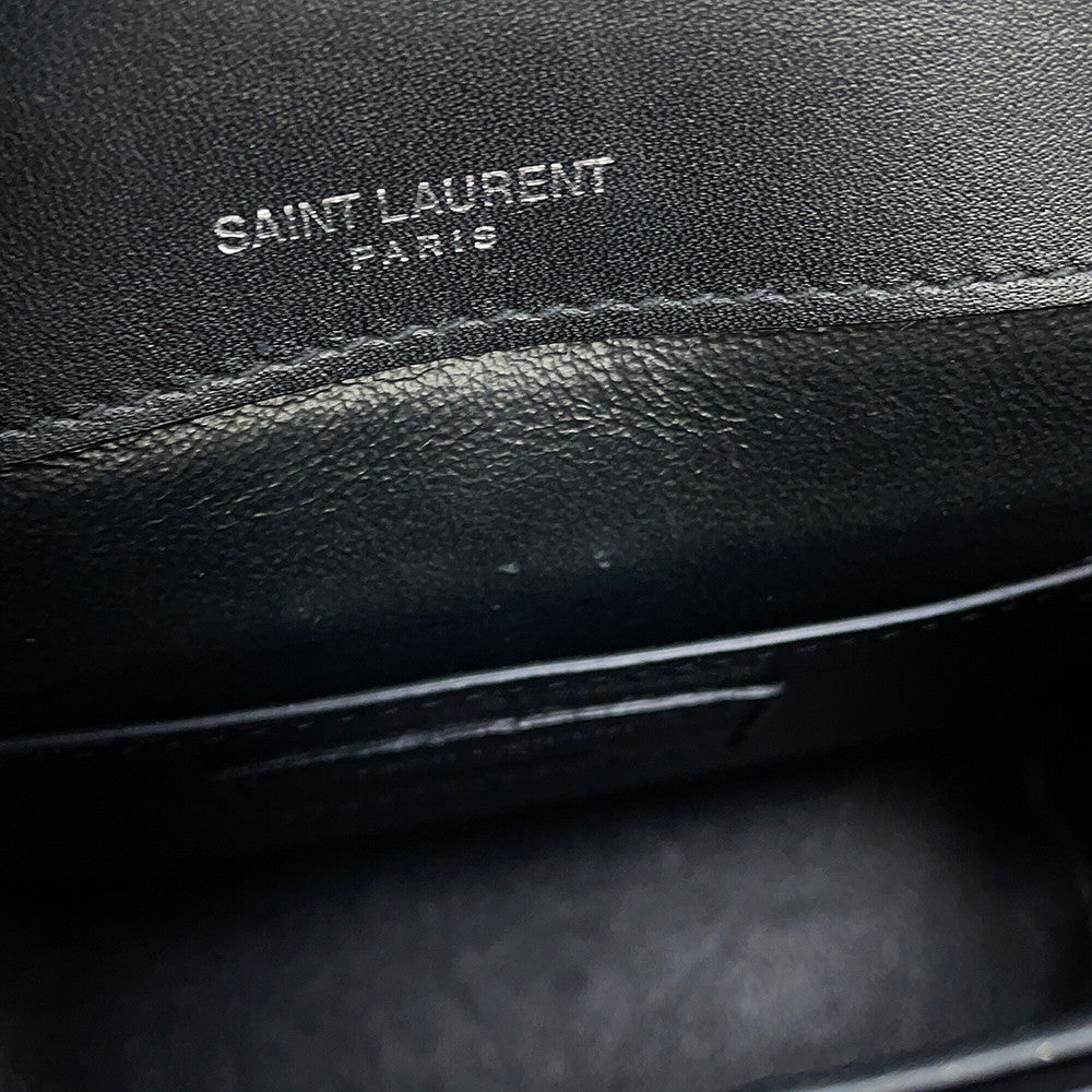 SAINT LAURENT PARIS Vicky Chain Shoulder Bag Black538439AACIE1000 Patent Leather Size Small