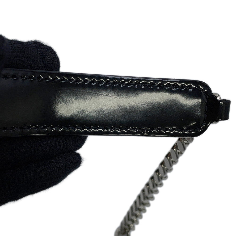SAINT LAURENT PARIS Vicky Chain Shoulder Bag Black538439AACIE1000 Patent Leather Size Small
