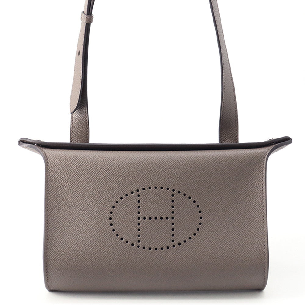 HERMES Videpoches Shoulder Bag Etain Epsom