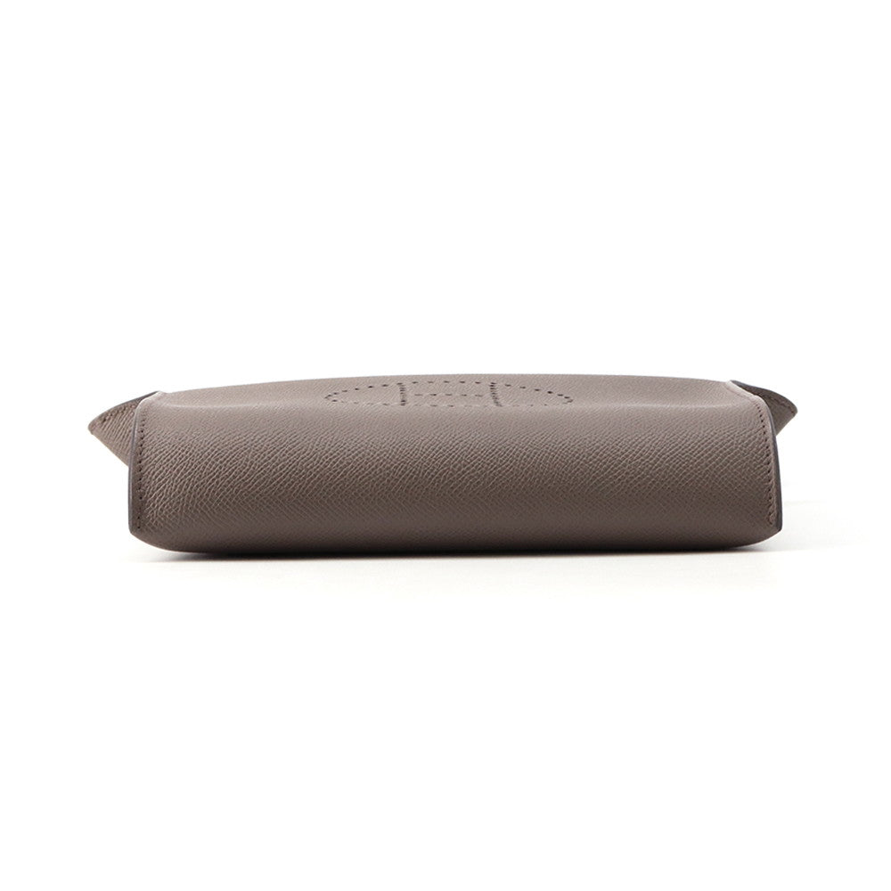 HERMES Videpoches Shoulder Bag Etain Epsom