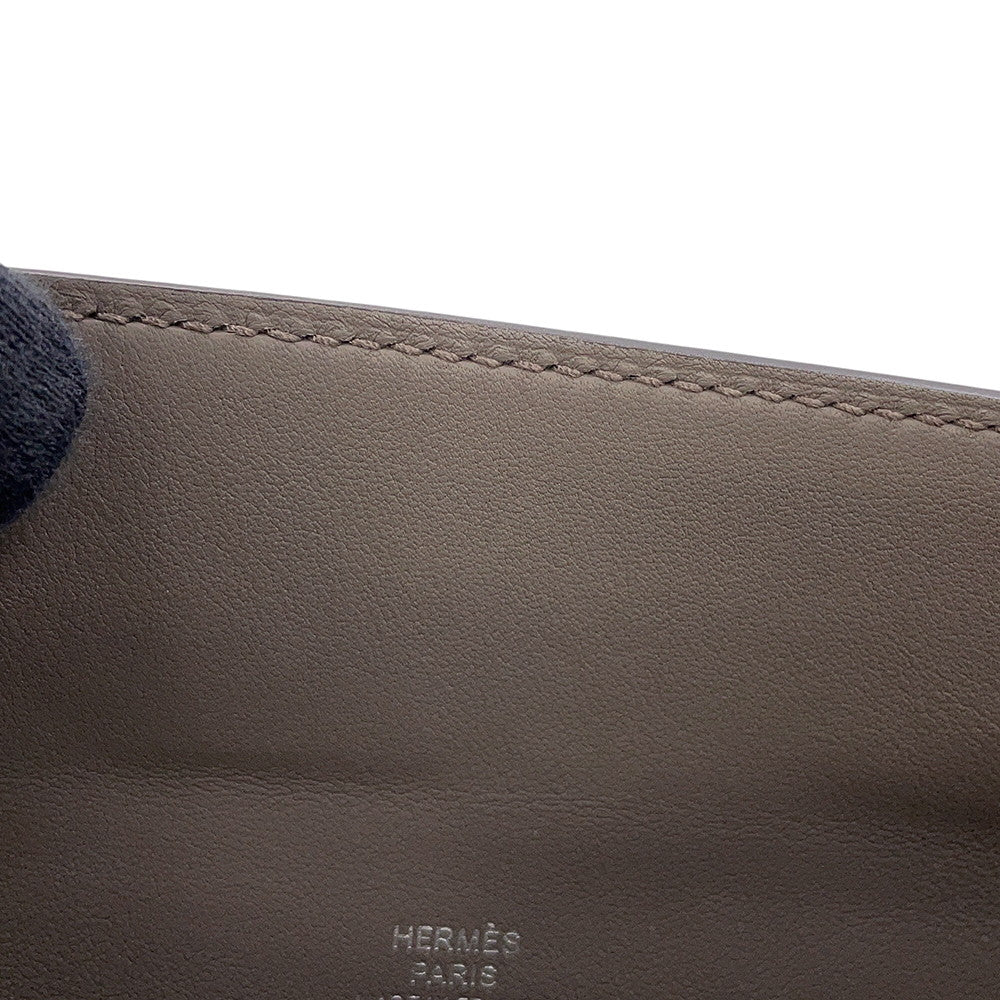 HERMES Videpoches Shoulder Bag Etain Epsom