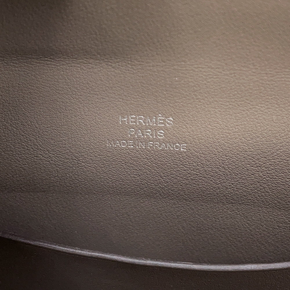 HERMES Videpoches Shoulder Bag Etain Epsom