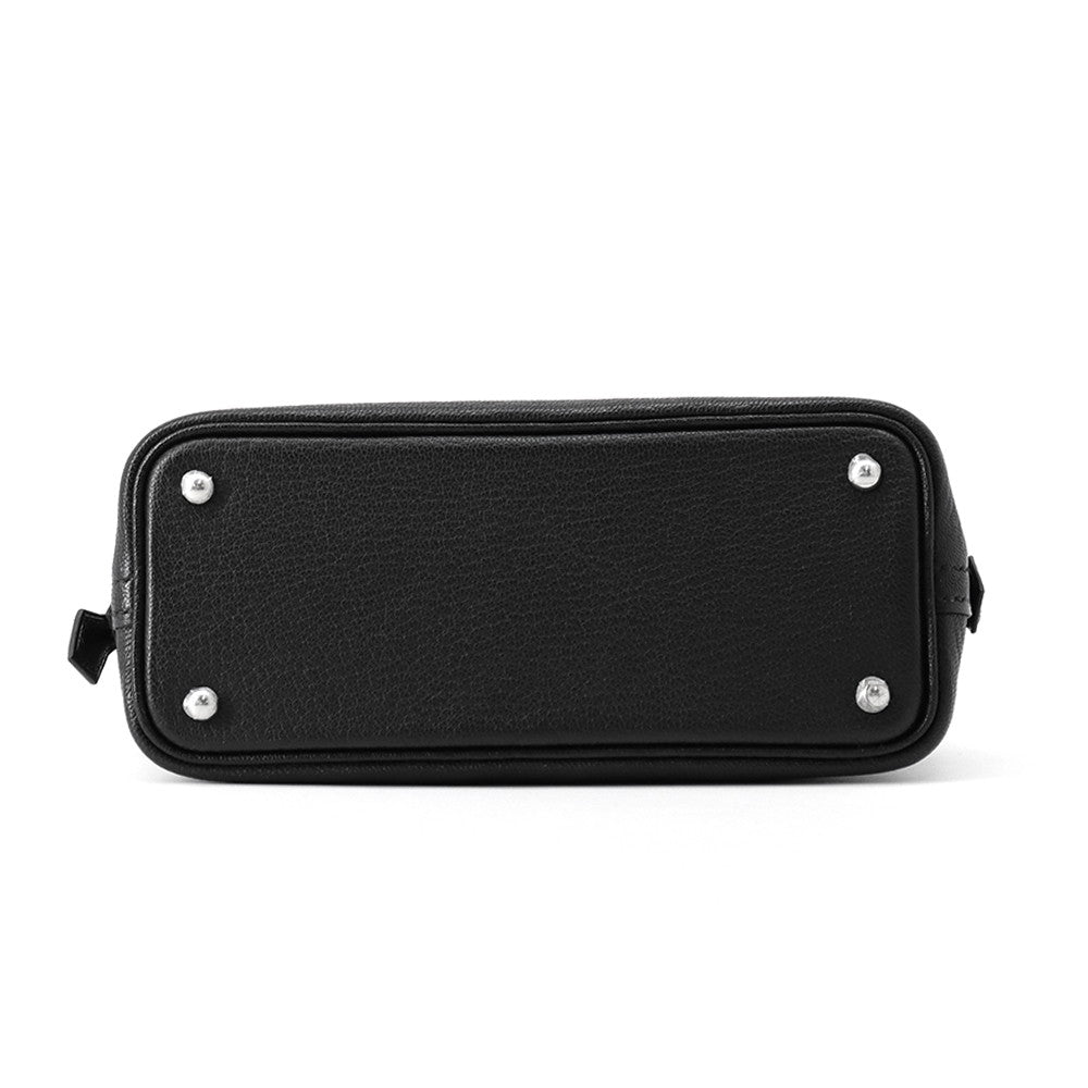 HERMES Bolide 1923 Black Chevre Myzore Goatskin Size Mini