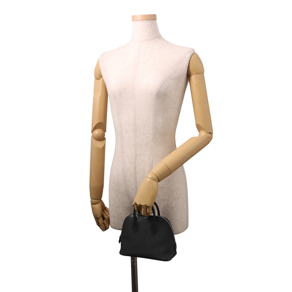 HERMES Bolide 1923 Black Chevre Myzore Goatskin Size Mini
