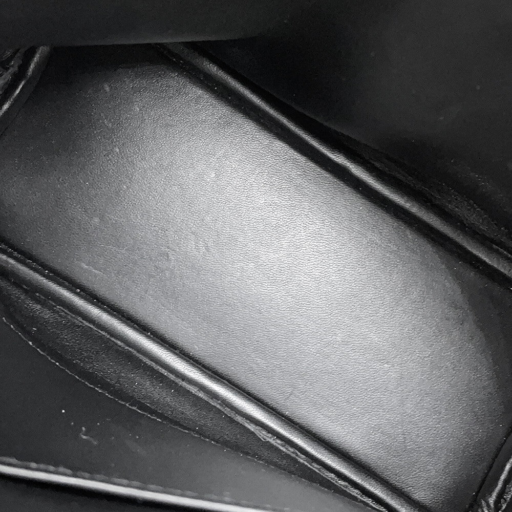 HERMES Bolide 1923 Black Chevre Myzore Goatskin Size Mini