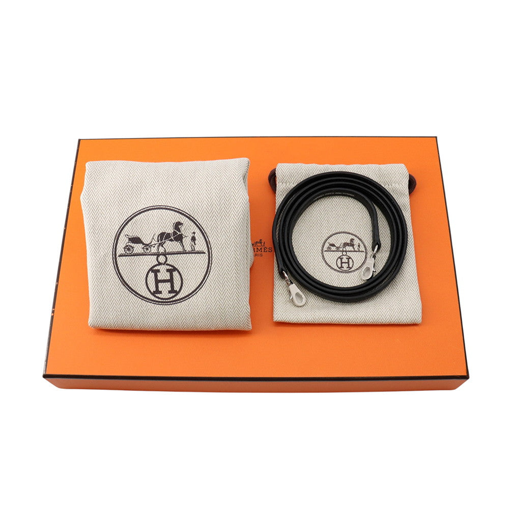 HERMES Bolide 1923 Black Chevre Myzore Goatskin Size Mini