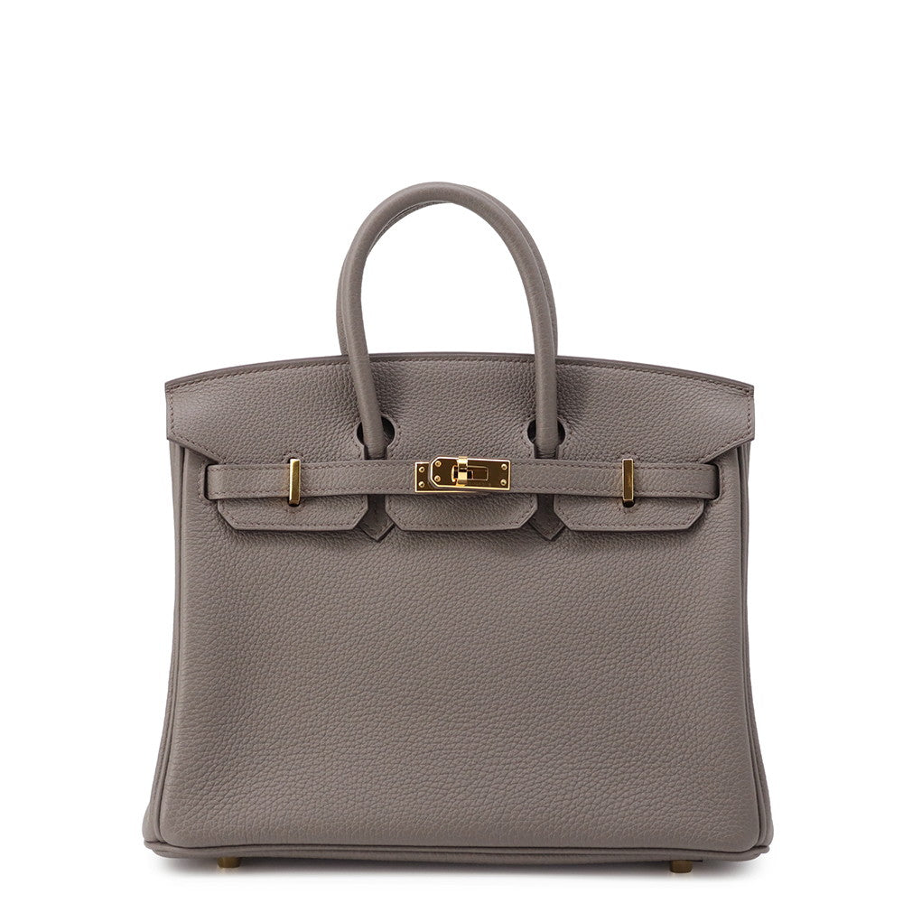 HERMES Birkin Etain Togo Leather Size 25