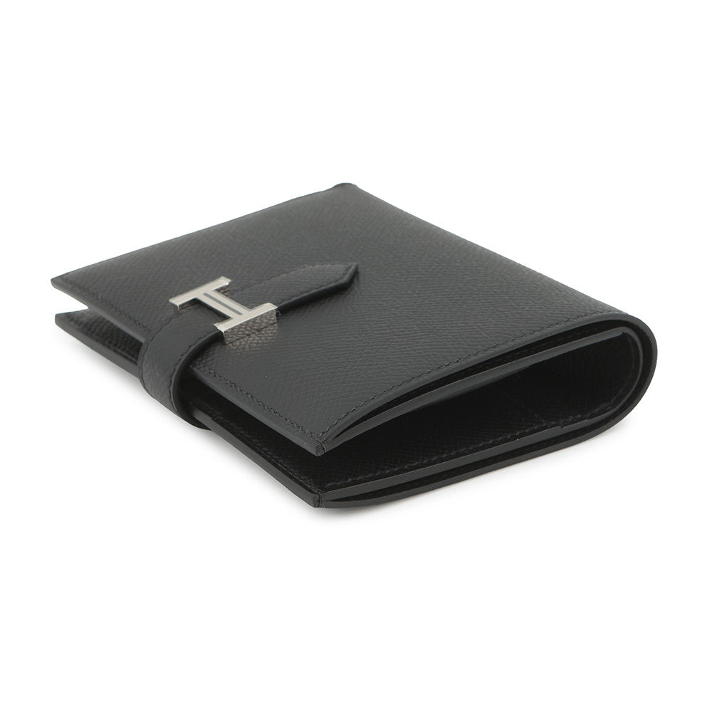 HERMES Bean compact Black Epsom