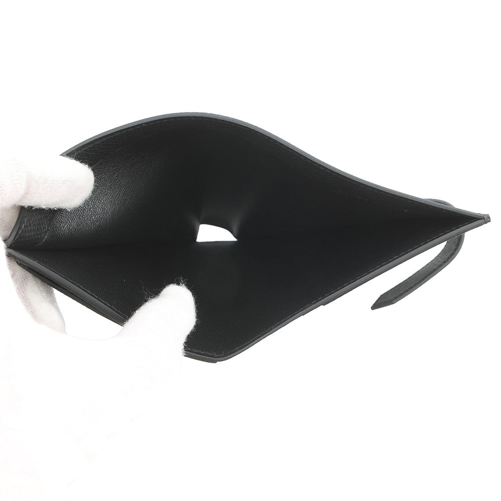 HERMES Bean compact Black Epsom