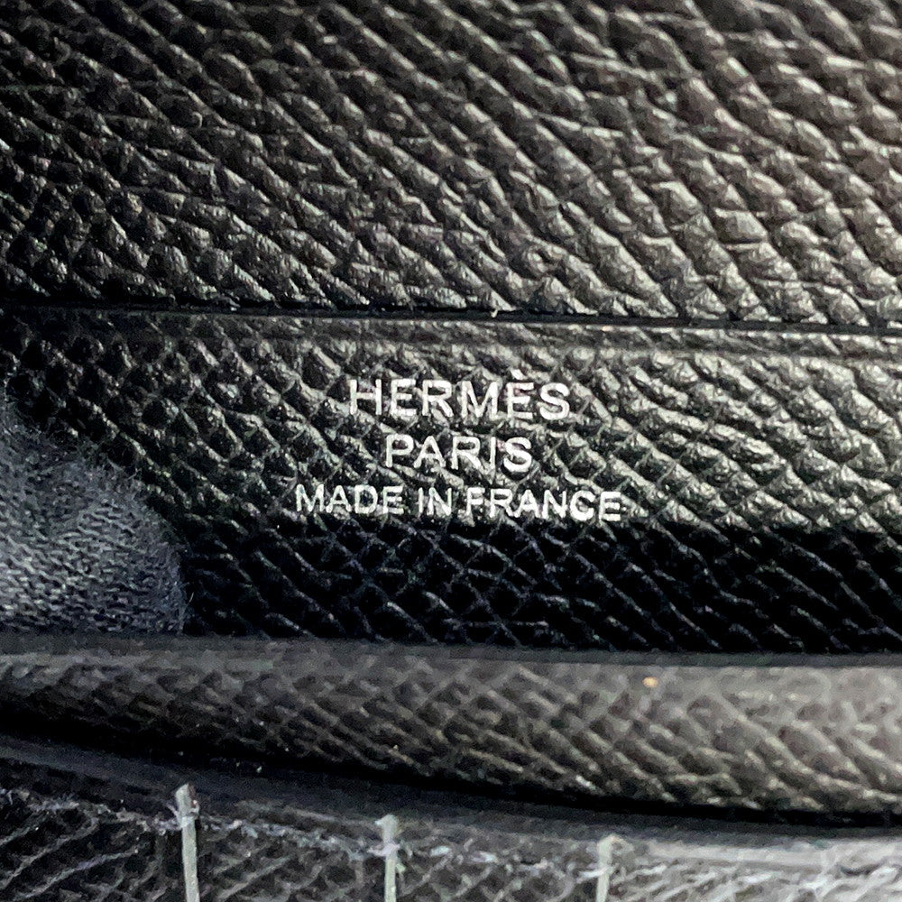 HERMES Bean compact Black Epsom