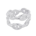HERMES Chaine d'Ancre Double Row Ring Size 53/#13 SV925
