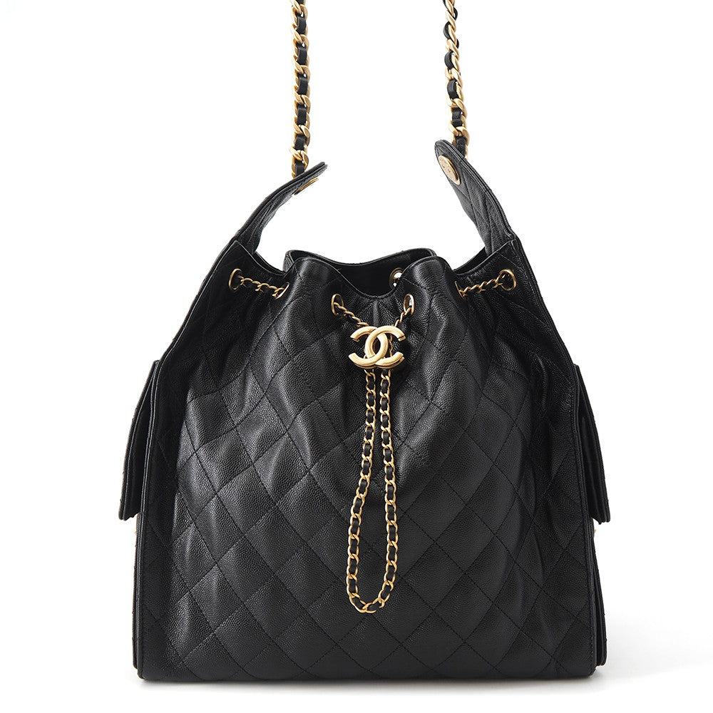 CHANEL CHANEL25 BlackAS5311 Caviar Leather Size Medium