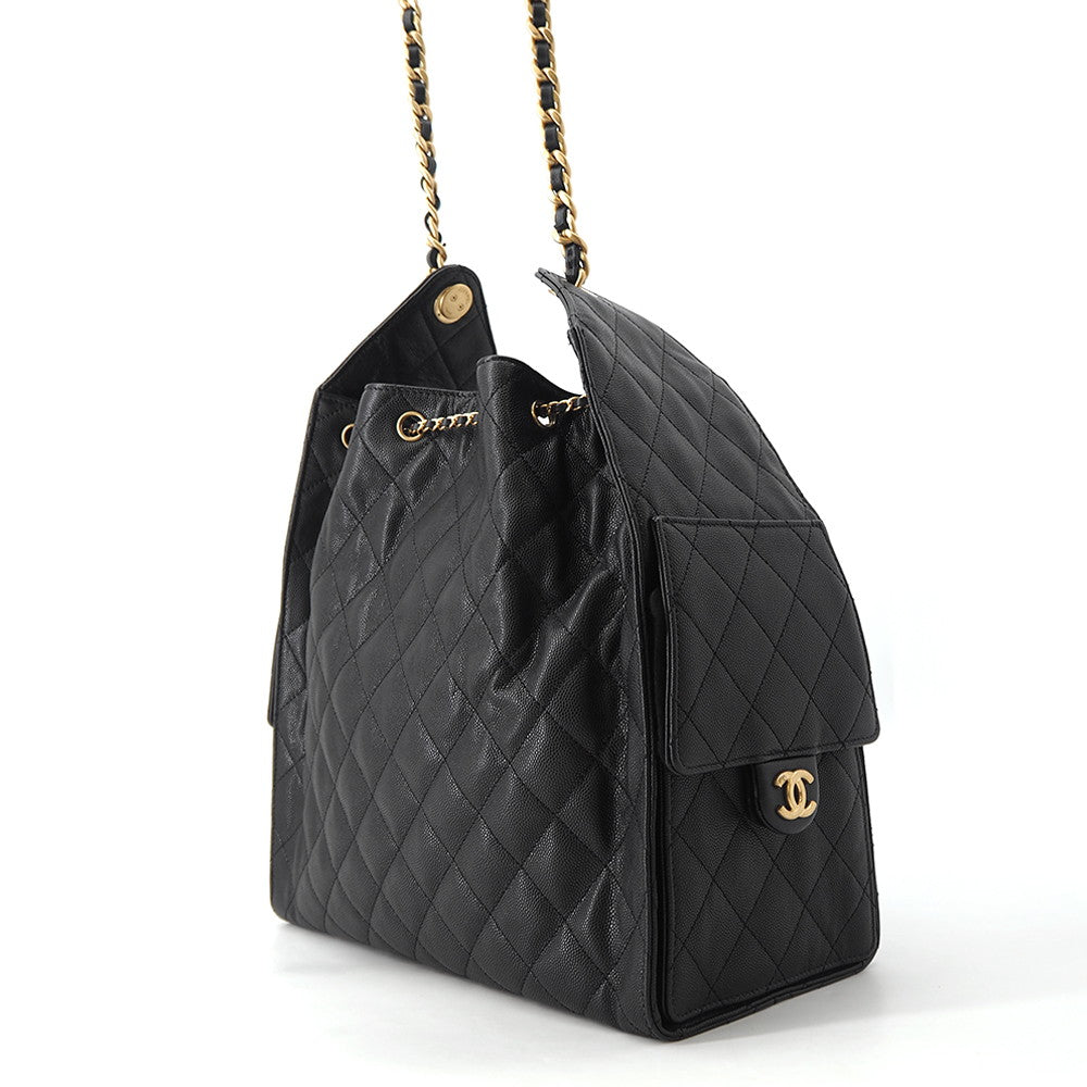 CHANEL CHANEL25 BlackAS5311 Caviar Leather Size Medium
