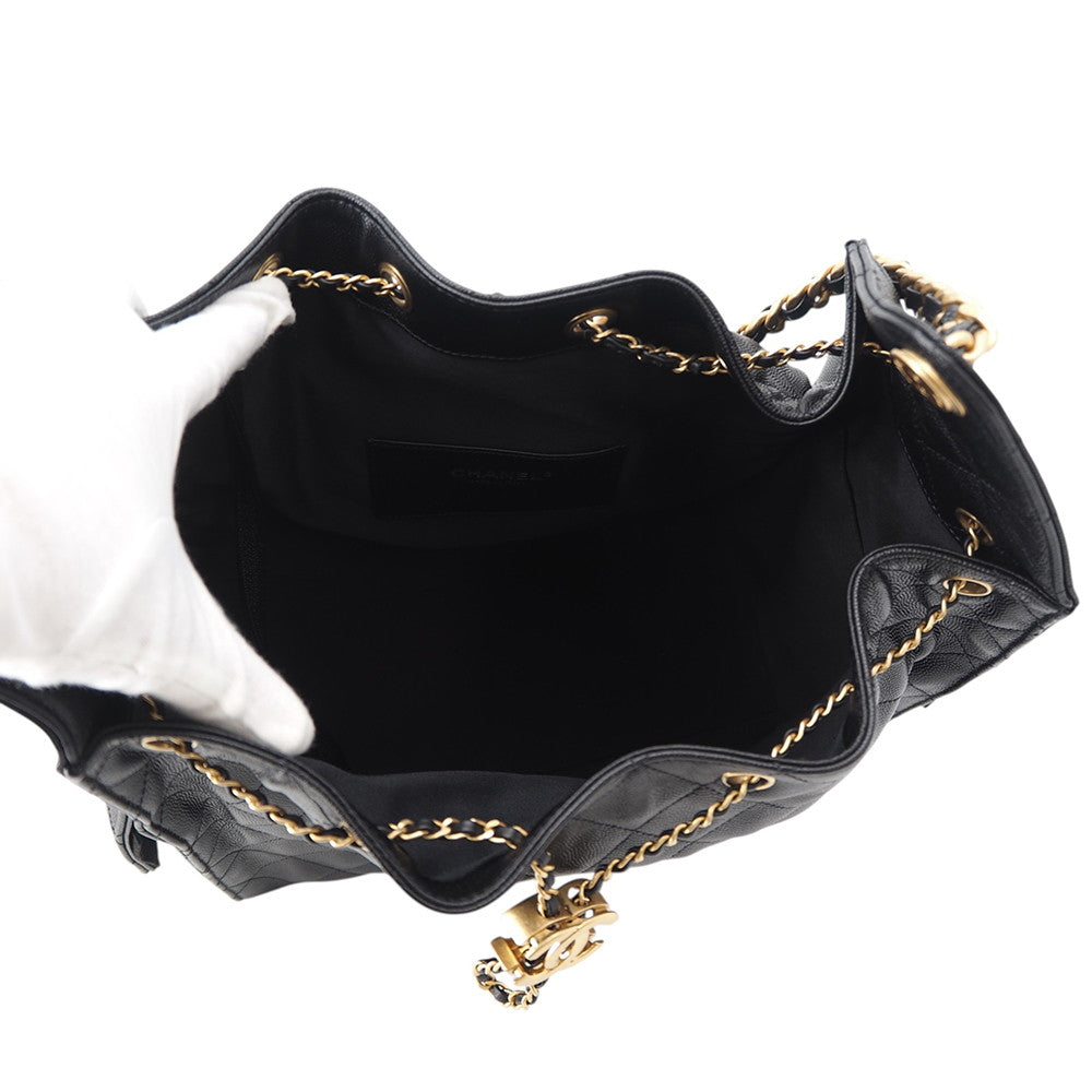 CHANEL CHANEL25 BlackAS5311 Caviar Leather Size Medium
