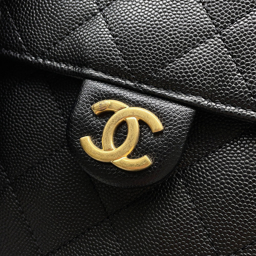 CHANEL CHANEL25 BlackAS5311 Caviar Leather Size Medium