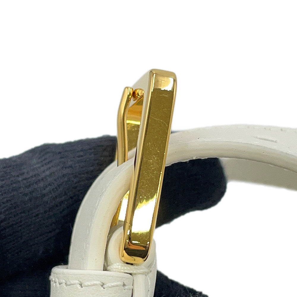 Dior D-Journey Flat Macro Cannage Latte WhiteM2416UBUQ_M030 Calf Leather Size Small