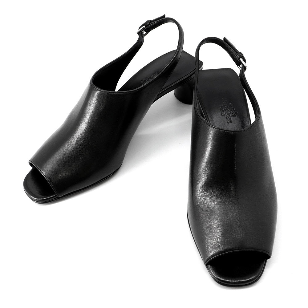HERMES Marly 45 BlackH261097Z Nappa Leather Size 37
