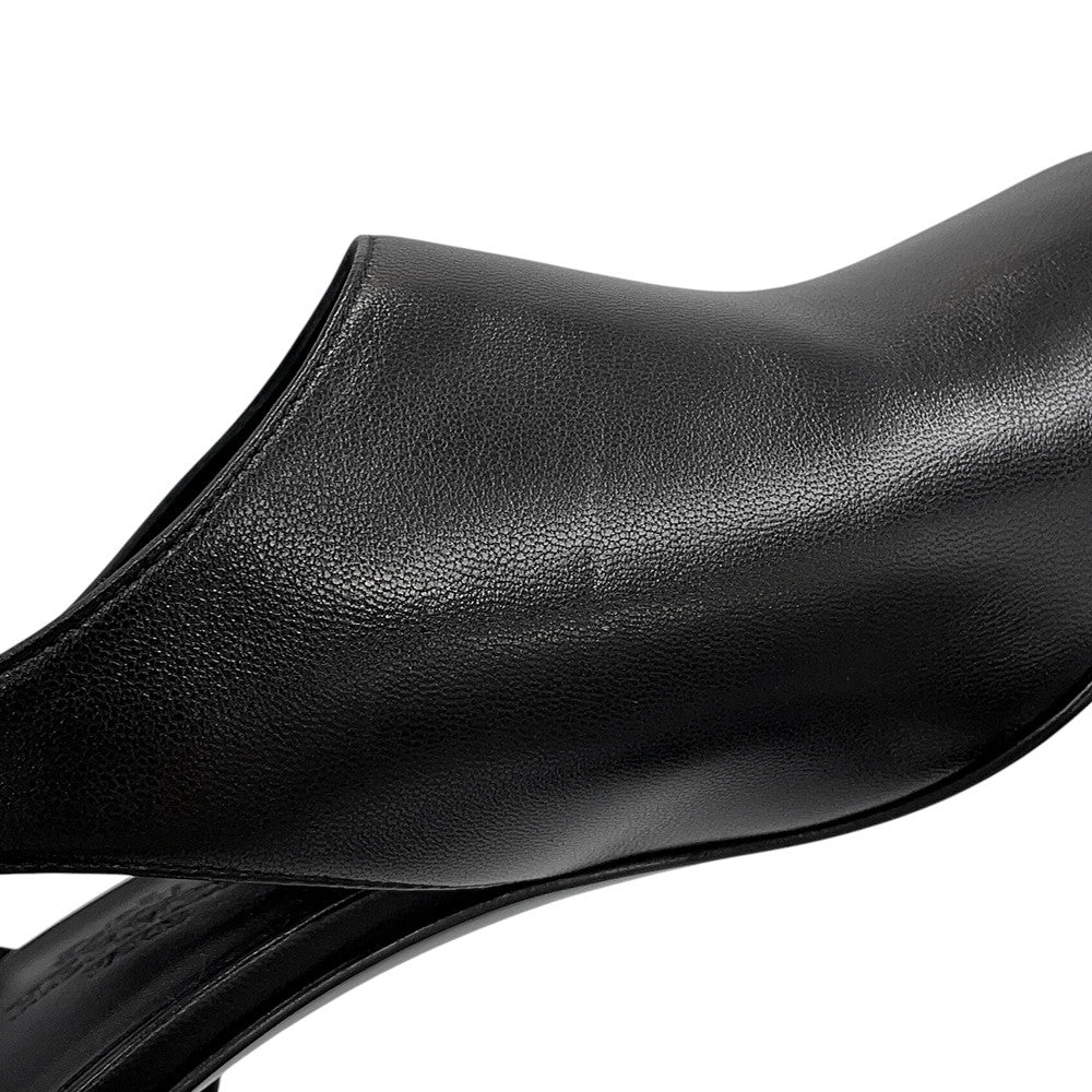 HERMES Marly 45 BlackH261097Z Nappa Leather Size 37