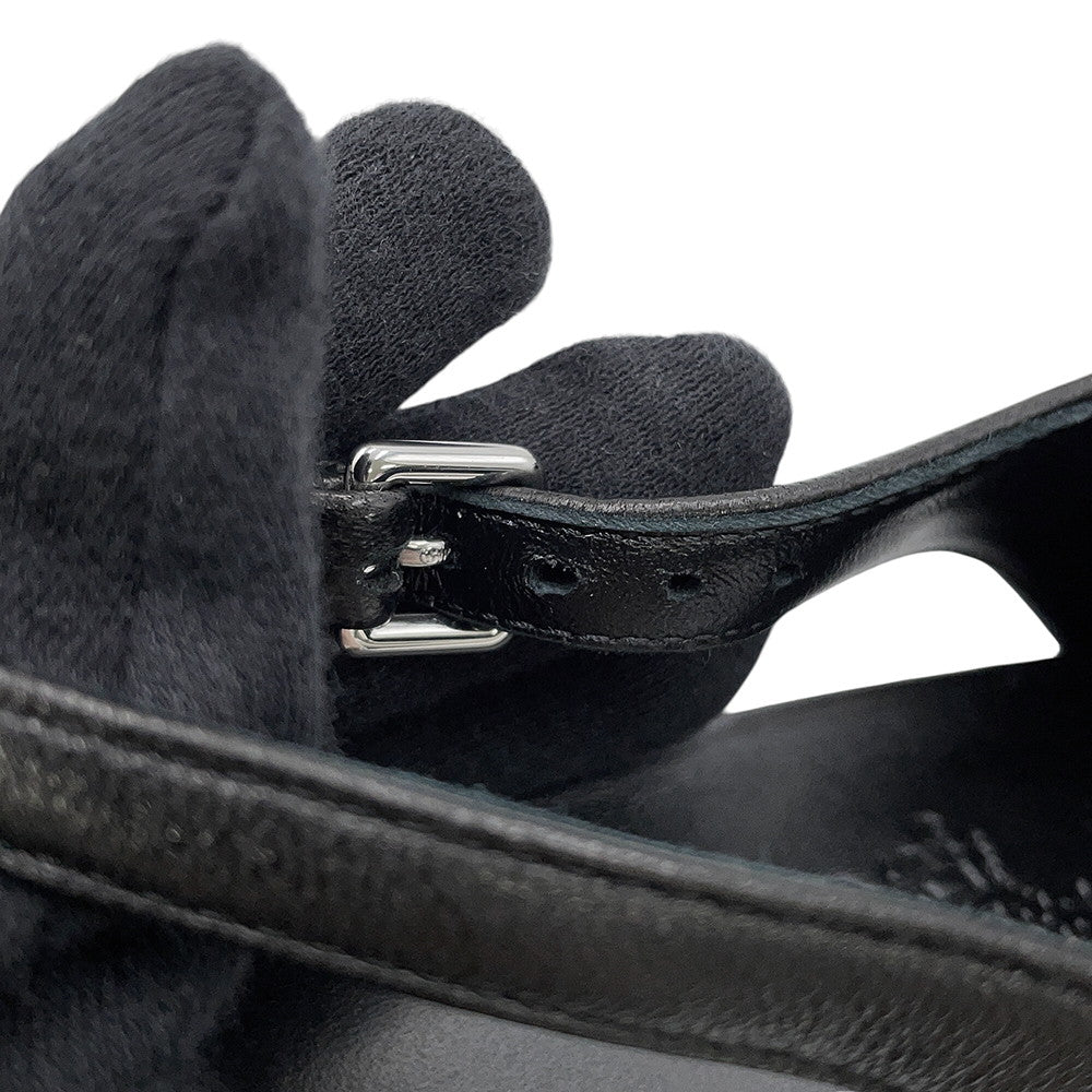 HERMES Marly 45 BlackH261097Z Nappa Leather Size 37