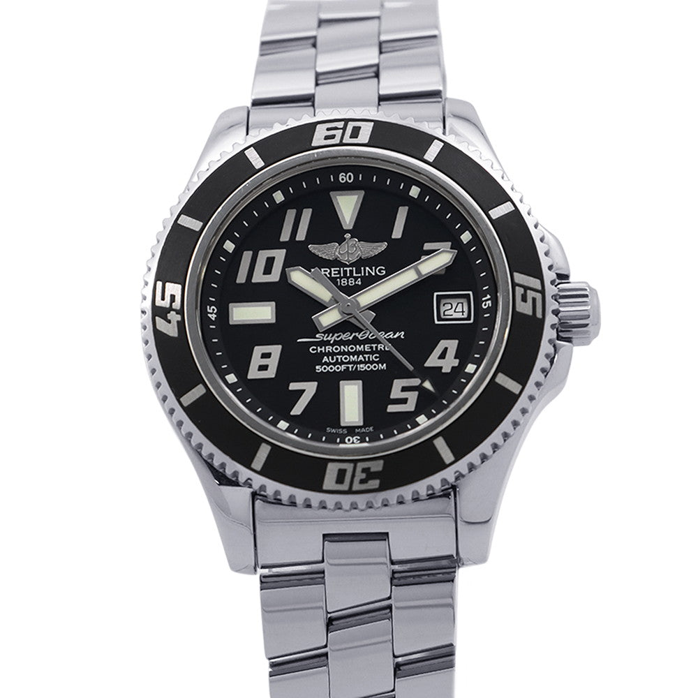 BREITLING Superocean42 W42mm Stainless Steel Black DialA17364