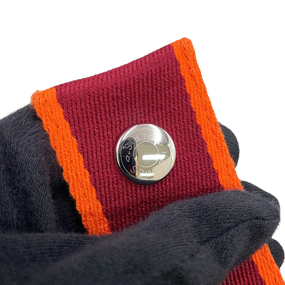 HERMES Brid a Black Orange・Feu Canvas Size PM