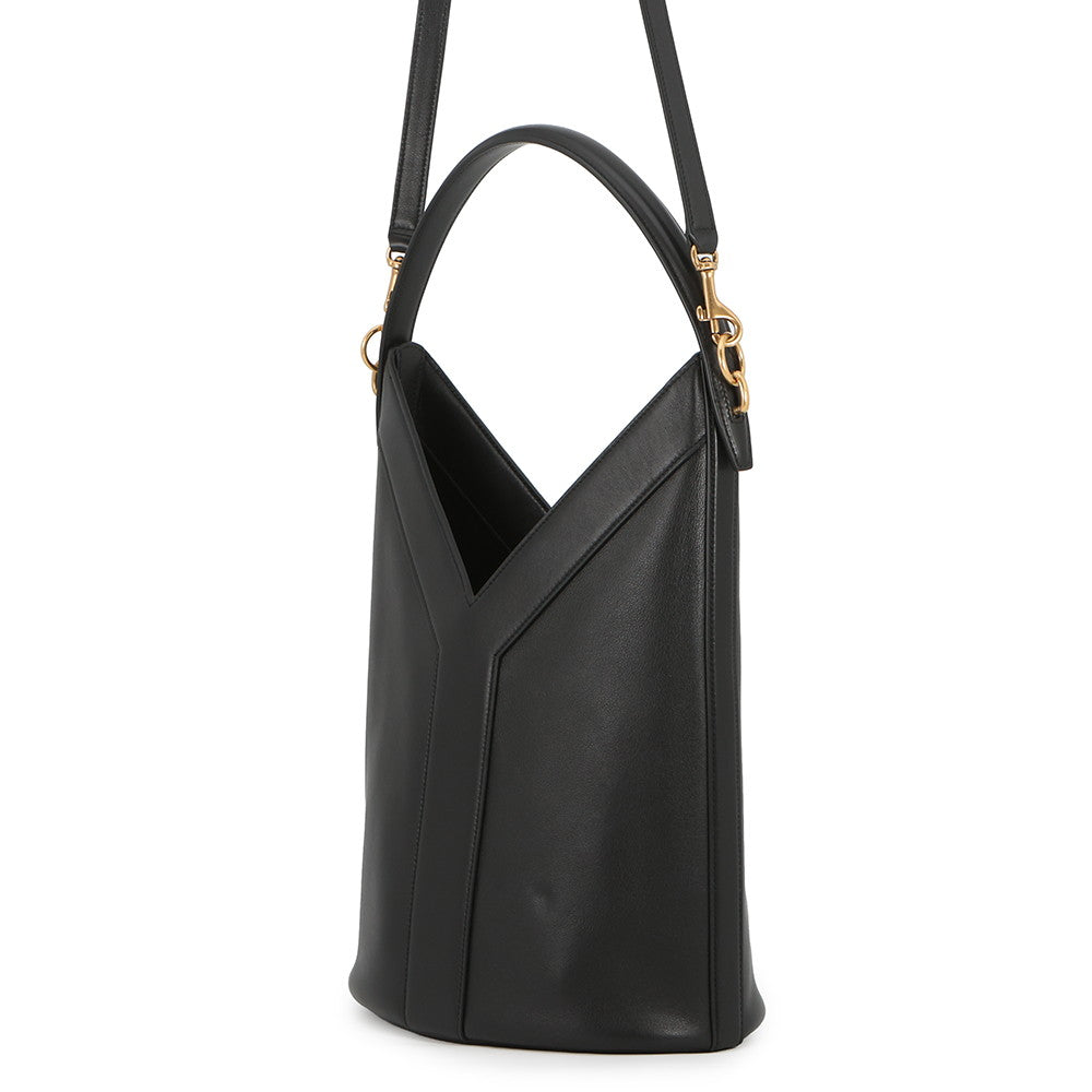 SAINT LAURENT PARIS Y Top Handle Bucket Bag Black840891AAEZC1000 Leather