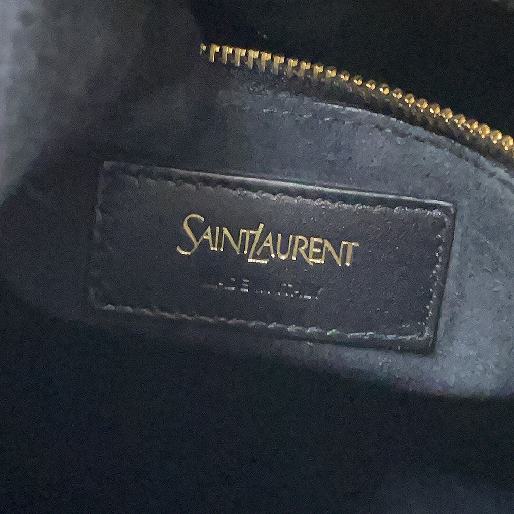 SAINT LAURENT PARIS Y Top Handle Bucket Bag Black840891AAEZC1000 Leather