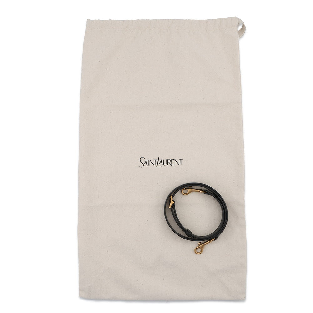 SAINT LAURENT PARIS Y Top Handle Bucket Bag Black840891AAEZC1000 Leather