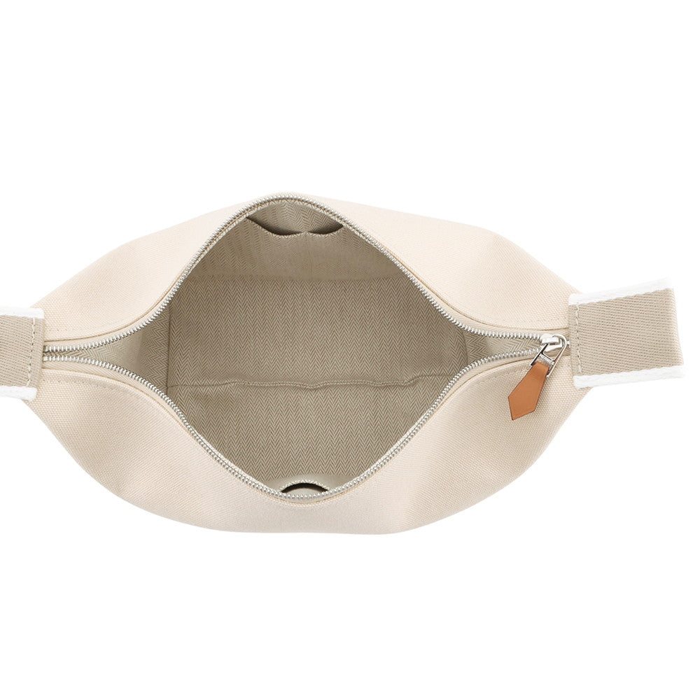 HERMES Brid a Black Natural Canvas Size PM