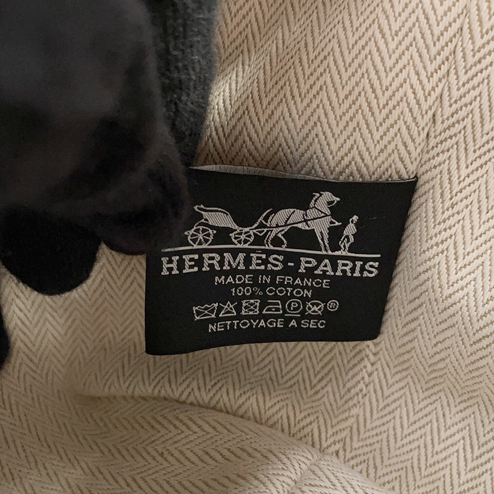 HERMES Brid a Black Natural Canvas Size PM