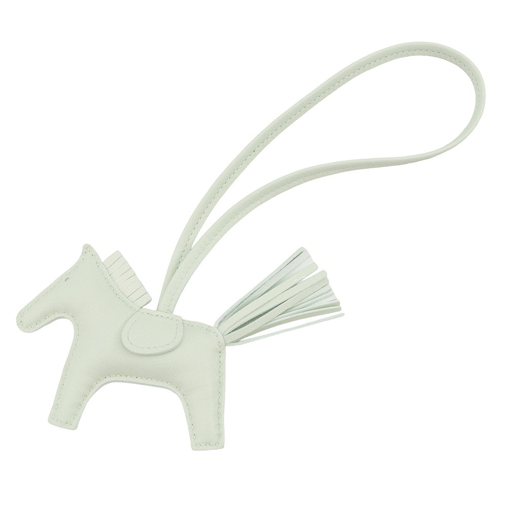 HERMES Rodeo Bag Charm Vert Fizz Lambskin Size PM