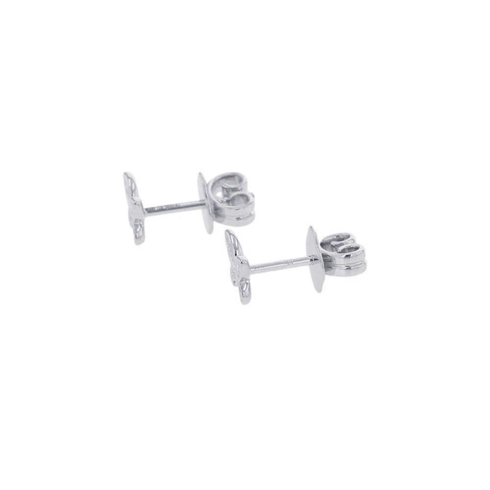 GRAFF Pave Butterfly Diamond Petit Stud EarringsRGE1563 18K White Gold