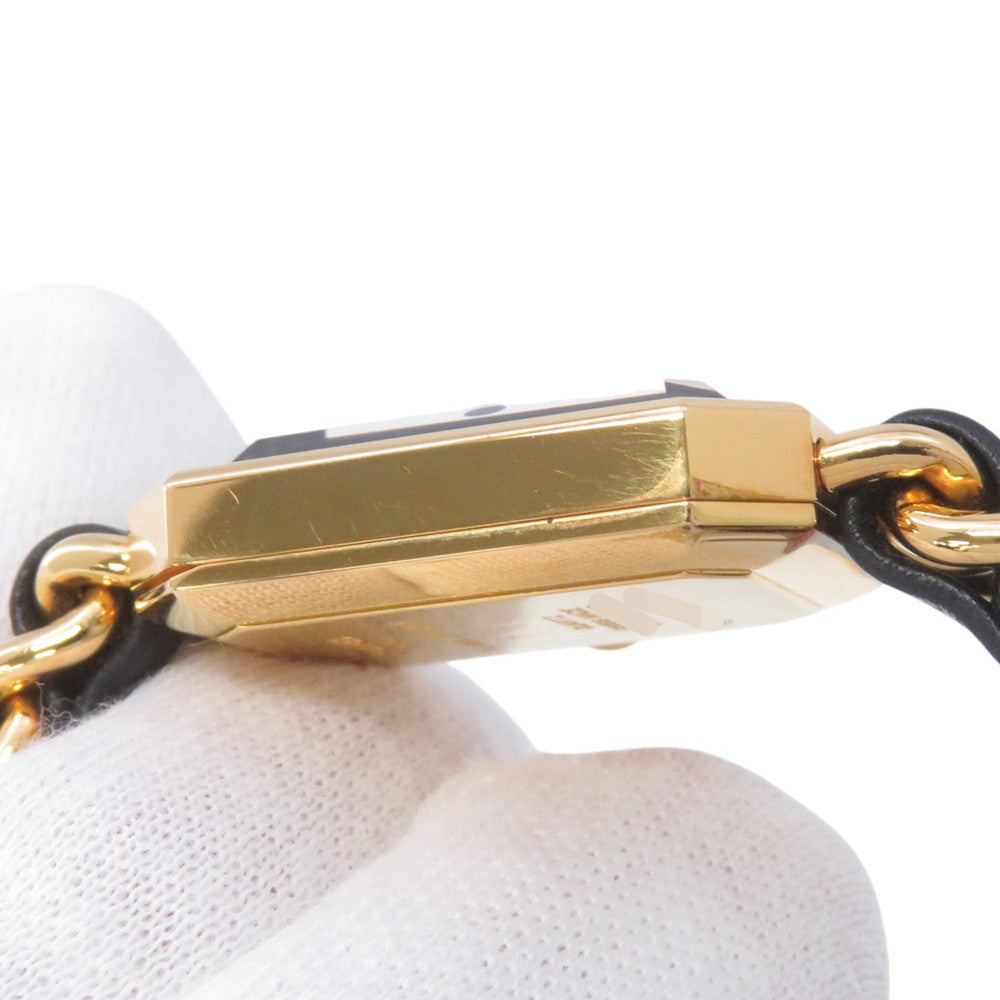 CHANEL Premiere L H26ｍｍ×W20mm Gold Plated Leather Black DialH0001