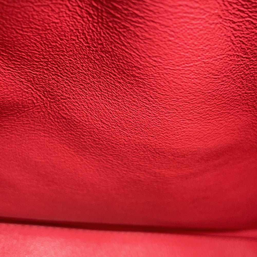 CHANEL CC Logo Shoulder Bag RedA91731 Caviar Leather