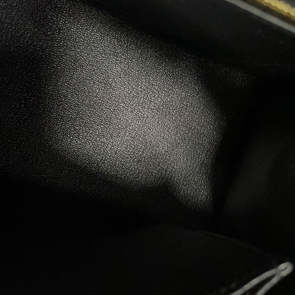 HERMES Kelly Sellier Black Epsom Size 25