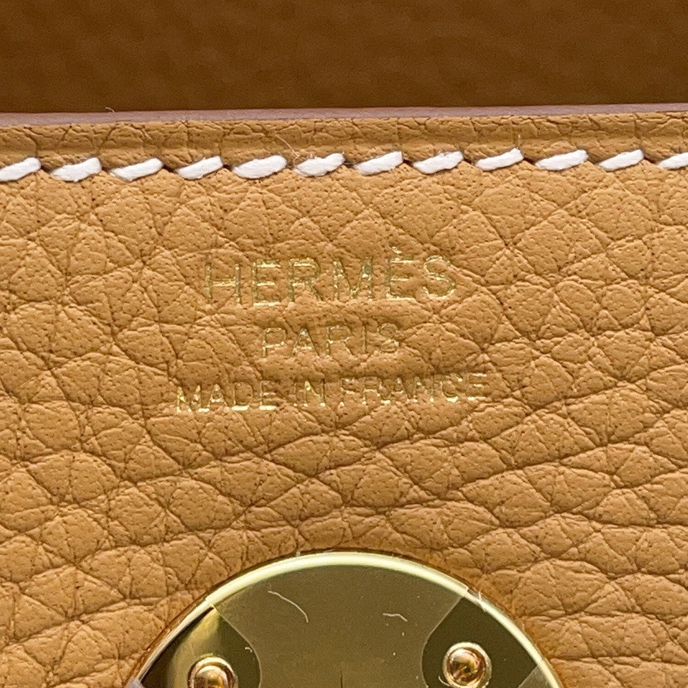 HERMES Lindy Natural Sable Taurillon Clemence Size 26
