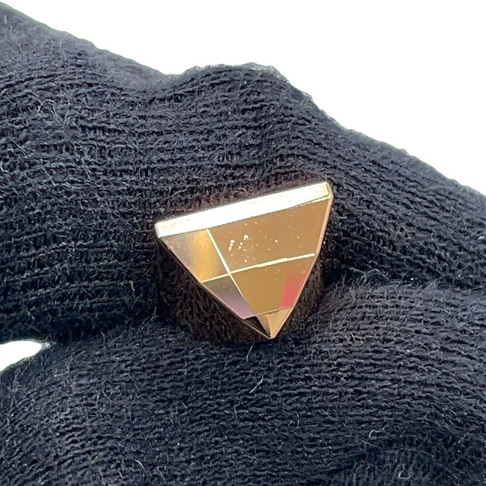 HERMES Disco Fauve Earrings Bordeaux Metal Swift Leather