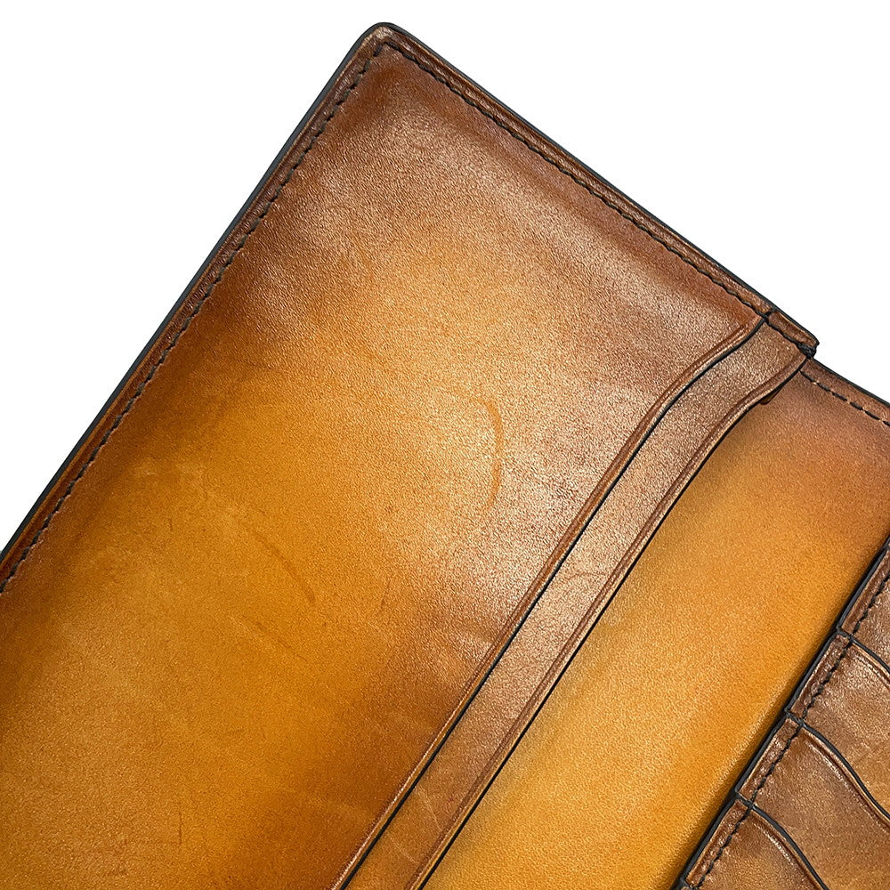 Berluti Sequoia Long Wallet Blue Flash Leather