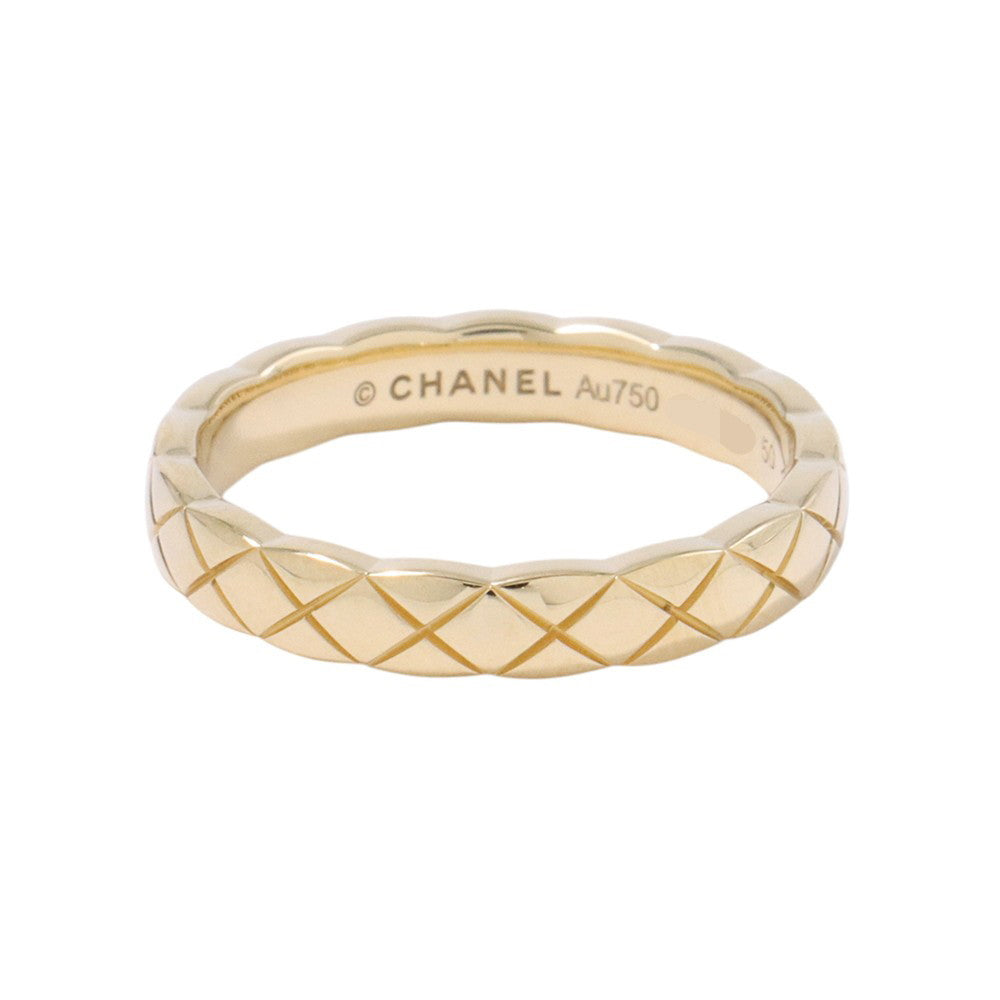 CHANEL Coco Crush Collection Ring Size 50/#10 MiniJ11794 18K Yellow Gold