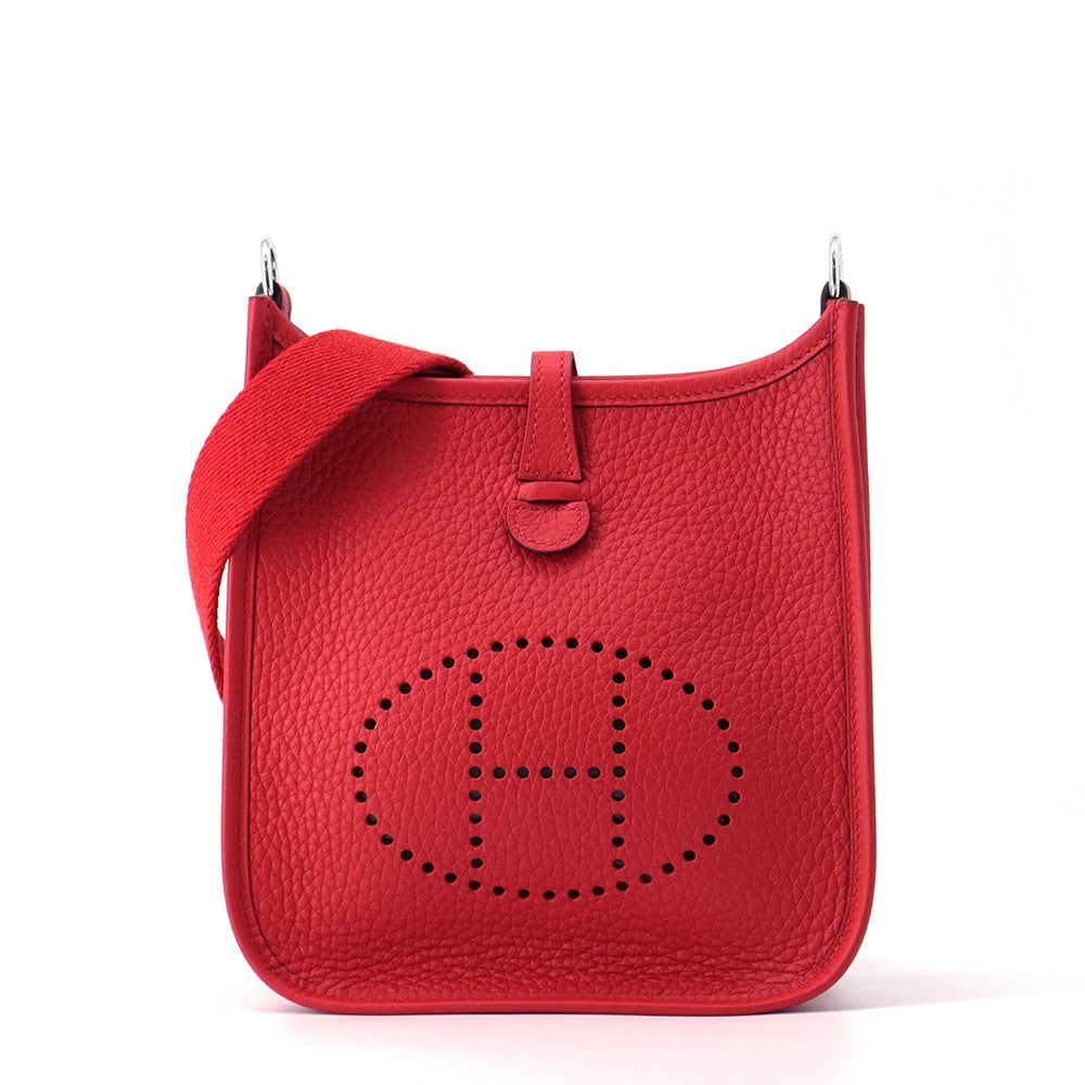 HERMES Evelyne Long Rouge Ladue Taurillon Clemence Size TPM