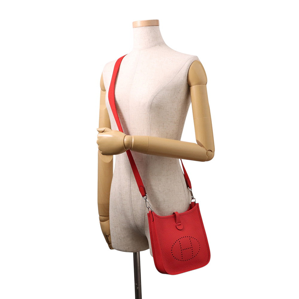 HERMES Evelyne Long Rouge Ladue Taurillon Clemence Size TPM