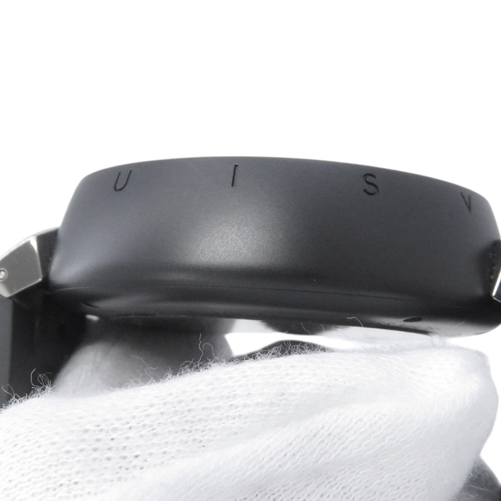 LOUIS VUITTON Tambour Chronograph Damier Graphite Lace W46mm Stainless Steel Rubber Black DialQA130
