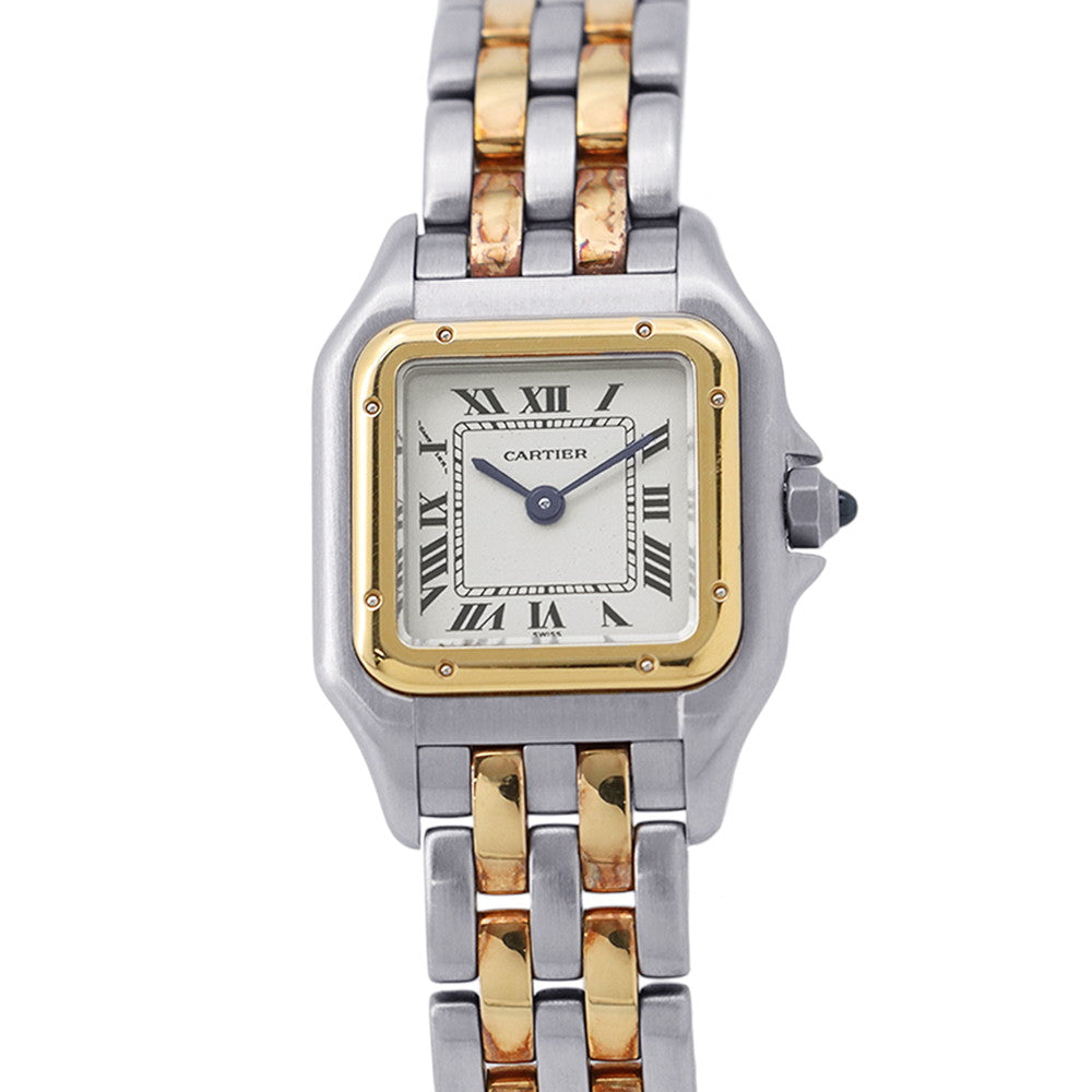 CARTIER PANTHERE SM 2 Row H30mm×W22mm Stainless Steel K18YG Ivory DialW25029B6