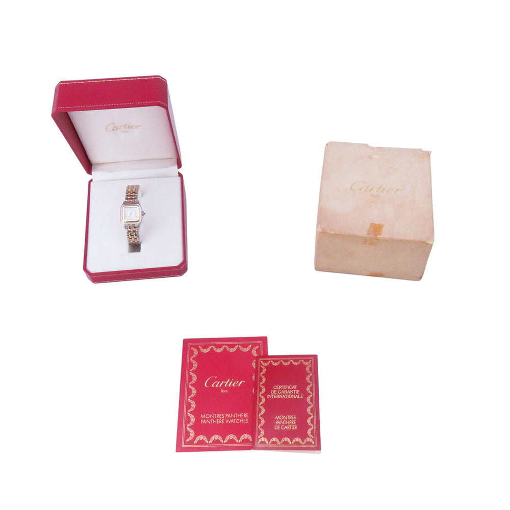 CARTIER PANTHERE SM 2 Row H30mm×W22mm Stainless Steel K18YG Ivory DialW25029B6