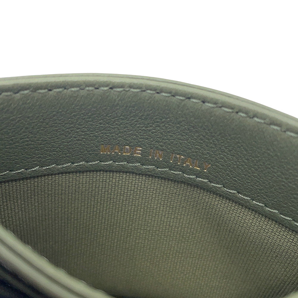 CHANEL Card Case Classic Matelasse CC Logo KhakiAP0213 Lambskin