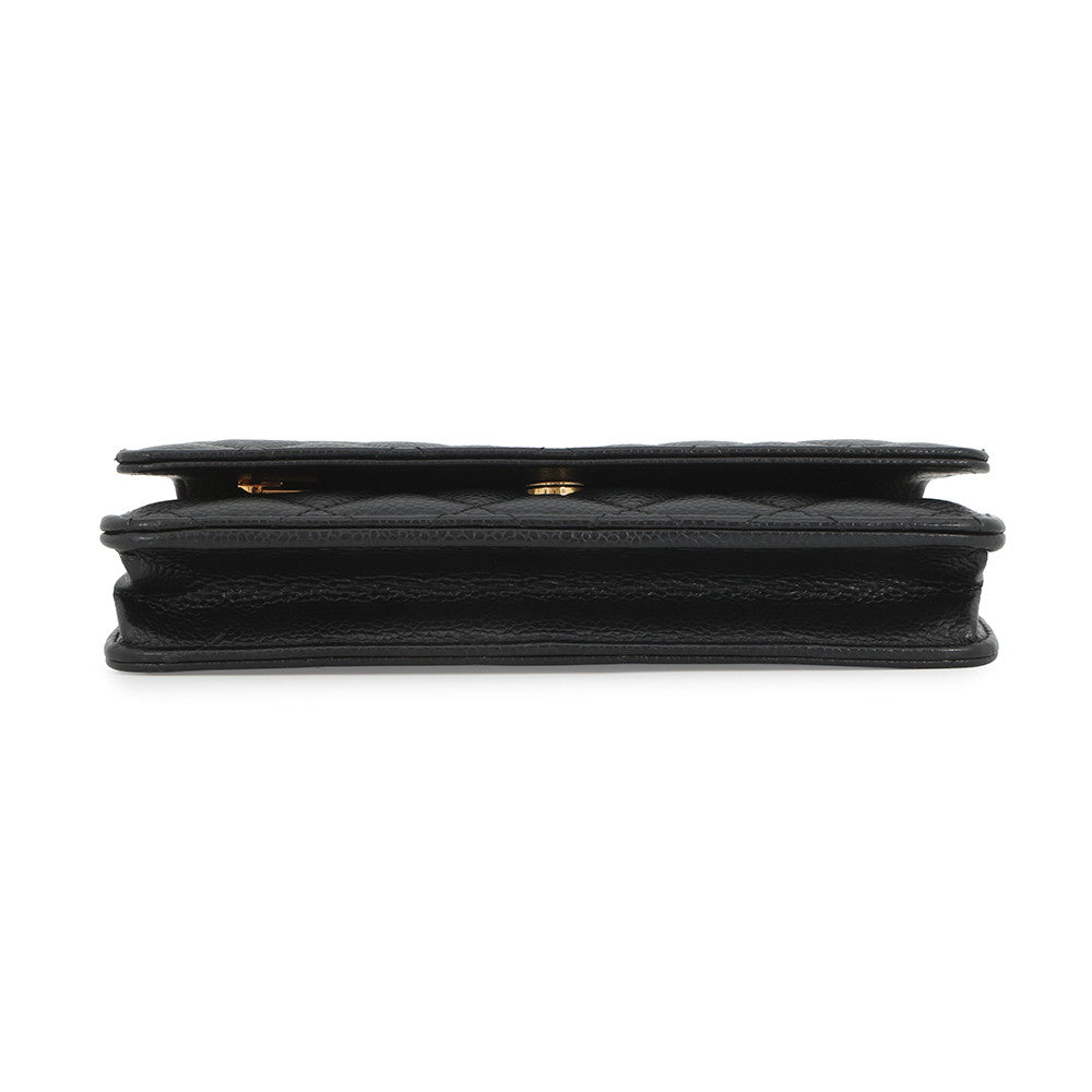 CHANEL Matelasse Classic Chain Wallet BlackAP0250 Caviar Leather