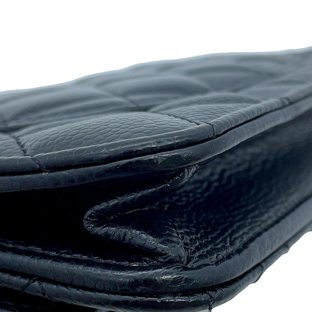 CHANEL Matelasse Classic Chain Wallet BlackAP0250 Caviar Leather