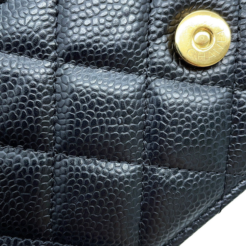 CHANEL Matelasse Classic Chain Wallet BlackAP0250 Caviar Leather